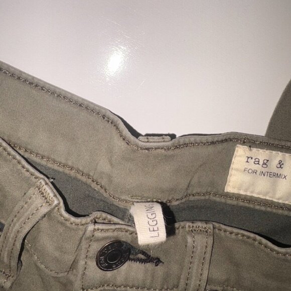 rag & bone Women's Army Green Jeans Leggings Skinny Olive Pants size 26 - Picture 6 of 13